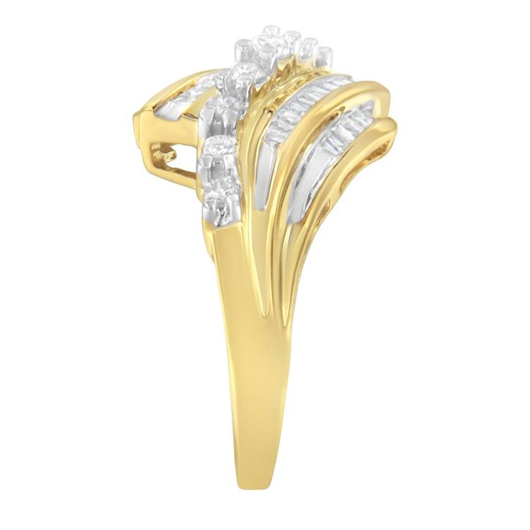 Loveblooms™ Round & Baguette Diamond Cut Ring