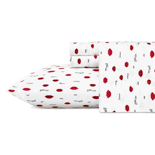 Betsey Johnson Love Lips Sheet Set - image 