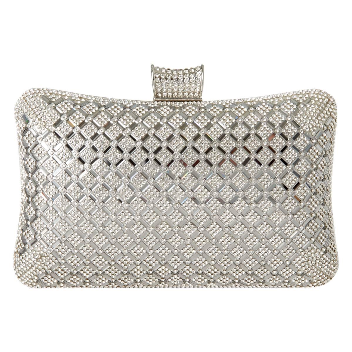 D’Margeaux Geometric Sparkle Clutch Evening Bag