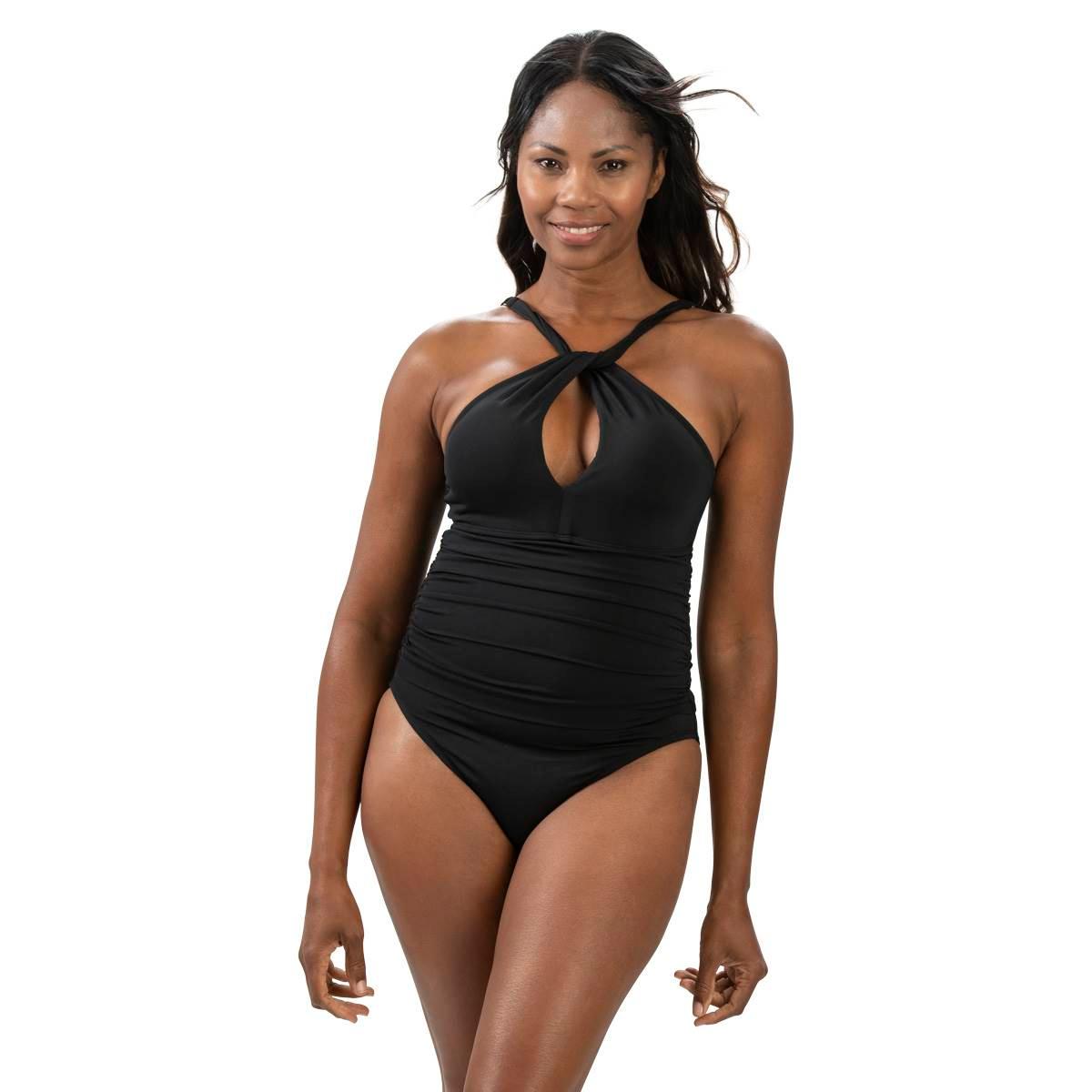 Womens Dolfin® Aquashape Solid Contemporary One Piece...