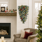 Puleo International 28in Warm White LED Snowy Silverton Pine Swag - image 2