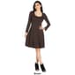 Womens 24/7 Comfort Apparel Long Sleeve Flared Mini Dress - image 2