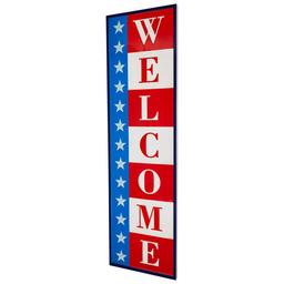 Northlight Seasonal Americana "Welcome" Metal Porch Board Sign
