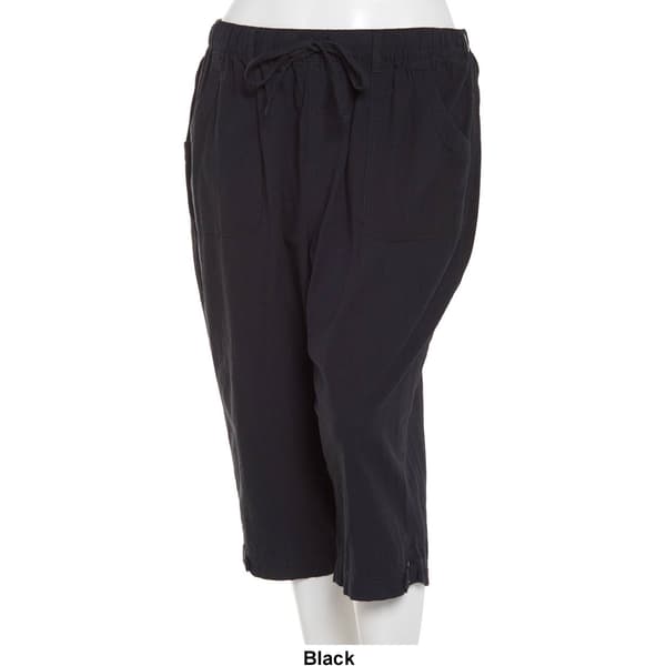 Plus Size Erika Blair Side Snap Sheeting Capris