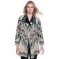 Womens Ali Miles 3/4 Sleeve Jacquard Open Cardigan - image 1