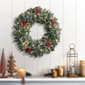 Puleo International 24in. Pre-Lit Snowy Silverton Pine Wreath - image 3