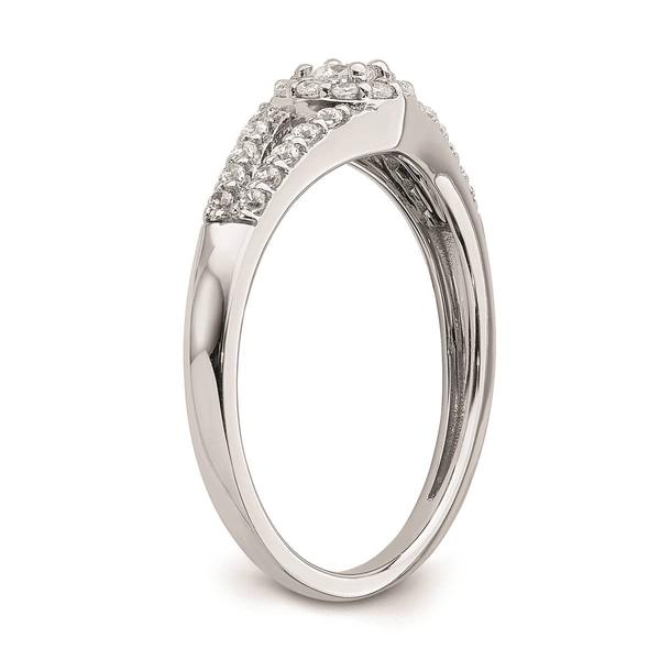 Pure Fire 10kt. White Gold Diamond Halo Engagement Ring