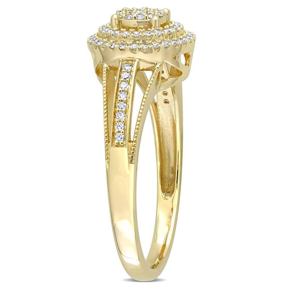 Sophia B 10kt. Gold 1/4ct. Diamond Cluster Halo Engagement Ring