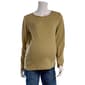 Womens Maternity Times Two Long Sleeve Lace Trim Rose Tee - image 2