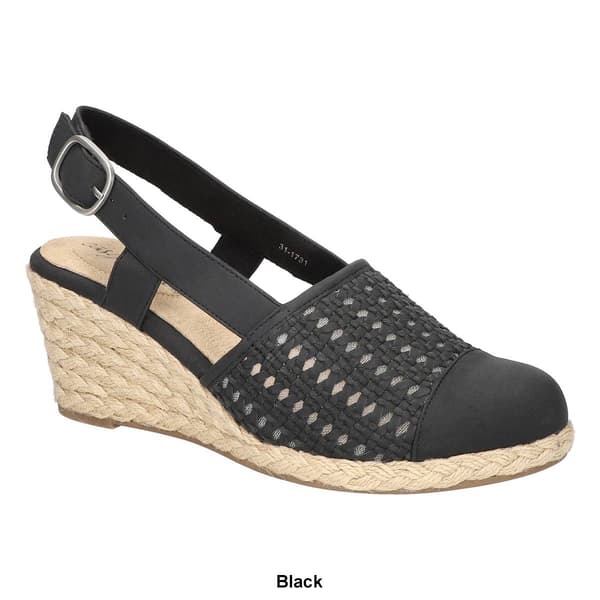 Womens Easy Street Taffy Slingback Espadrilles Wedges Sandals