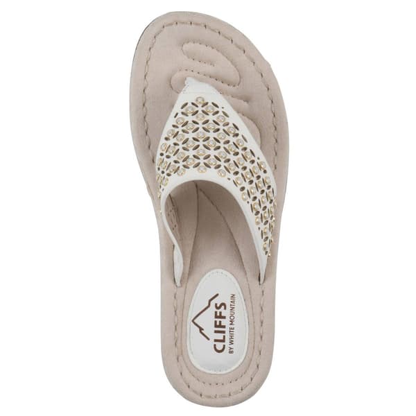 Womens Cliffs by White Mountain Camila Thong Sandals