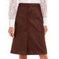 Womens Nanette Lepore Solid Suede Panel Midi Skirt - image 1