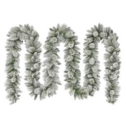 Puleo International 20ft. Flocked Spruce Artificial Garland