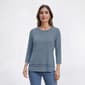 Womens Hasting & Smith 3/4 Sleeve Stripe Round Neck Tee - image 4