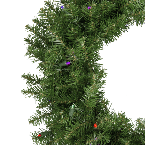 Northlight 24in. Multi LED Lights Rockwood Pine Christmas Wreath