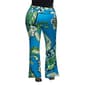 Plus Size 24/7 Comfort Apparel Teal Paisley Bell Bottom Pants - image 2