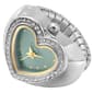 Womens Jessica Simpson Green Dial Heart Shape Ring Watch - JR000 - image 1