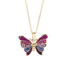 Multi Color Crystal Butterfly Pendant