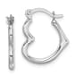 Gold Classics(tm) 10kt. White Gold Hollow Heart Shaped Hoop Earrings - image 1