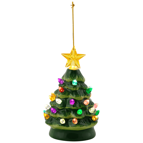 Northlight Mini LED Retro Green Christmas Tree with Star Ornament