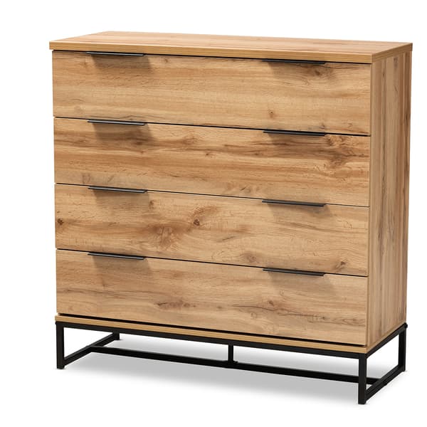 Baxton Studio Reid Modern and Contemporary 4 Drawer Dresser - image 