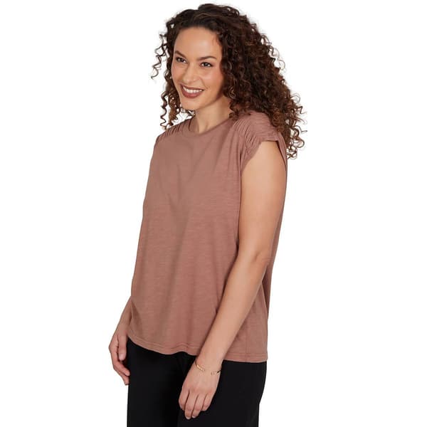 Womens Skye’s the Limit Blooming Pastels Cap Sleeve Blouse