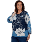 Plus Size Alfred Dunner Good To Go Floral Patch Sweater - image 3
