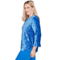 Womens Alfred Dunner Barcelona Crushed Velvet Keyhole Blouse - image 4