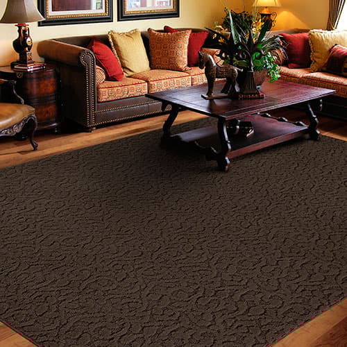 Garland Ivy Rectangular Area Rug - Chocolate