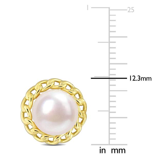 Gemstone Classics&#8482; Miabella Halo White Pearl Stud Earrings