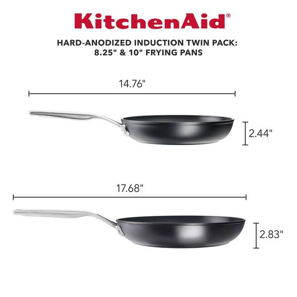 KitchenAid&#174; Hard-Anodized Induction 2pc. Nonstick Frying Pan Set