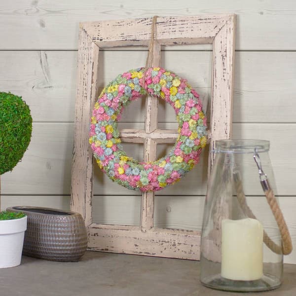 Northlight Seasonal Artificial Colorful Daisy Spring Wreath