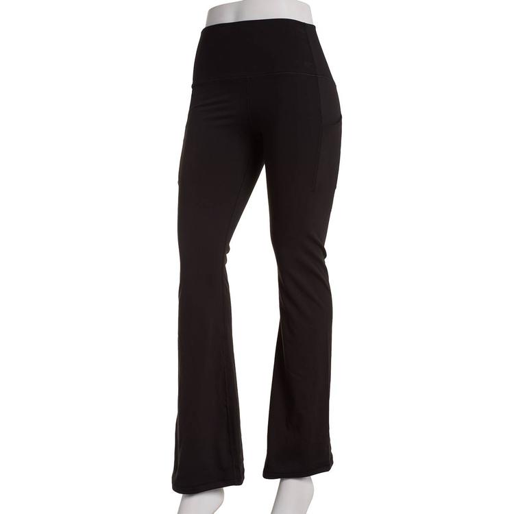 Juniors Love Tree Wide Waistband Flare Leggings with Pockets