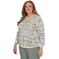 Plus Size Alfred Dunner Provence Paisley Stripe Sweater - image 3