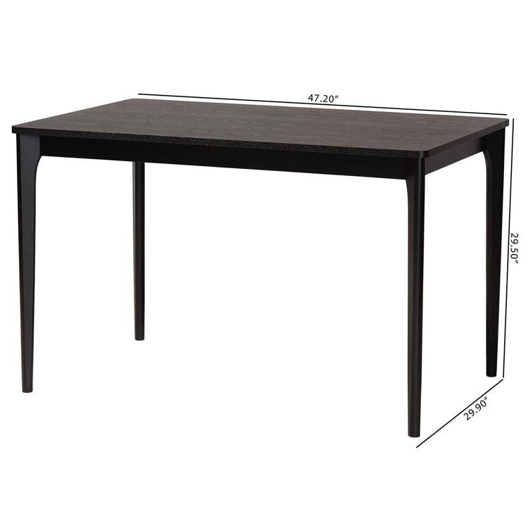 Baxton Studio Sherwin Mid-Century Modern Wood Dining Table