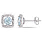 Gemstone Classics&#40;tm&#41; 10kt. White Gold & Aquamarine Stud Earrings - image 1