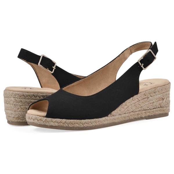 Womens White Mountain Maize Slingback Wedge Sandals