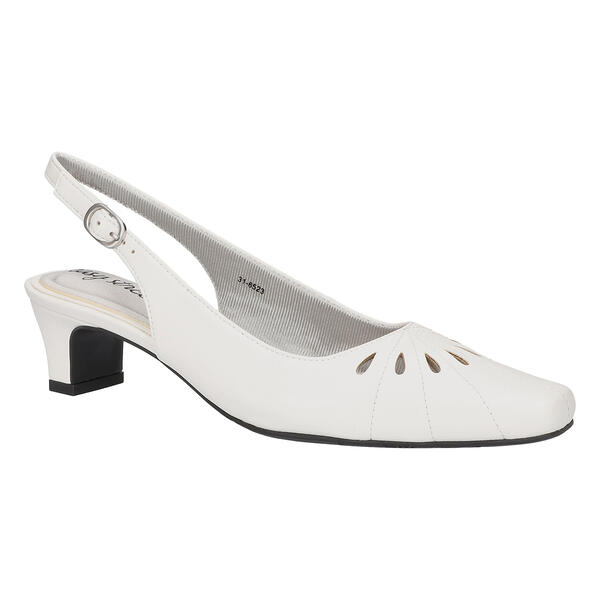 Womens Easy Street Catie Slingback Pumps - White - image 