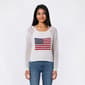 Juniors No Comment Mesh Stitch Pull Over w/ Graphic - image 1