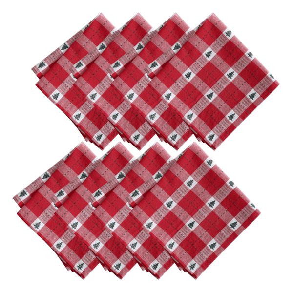 Threadmade Sherwood Tree Dobby Cotton Napkins - Set of 8 - image 