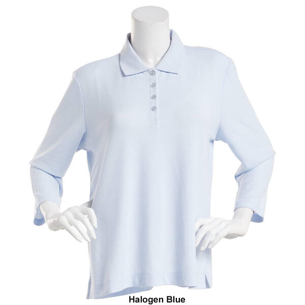 Womens Hasting & Smith 3/4  Sleeve Polo Top
