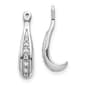 Diamond Classics&#40;tm&#41; 14kt. White Gold 17x4mm Earring Jackets - image 1