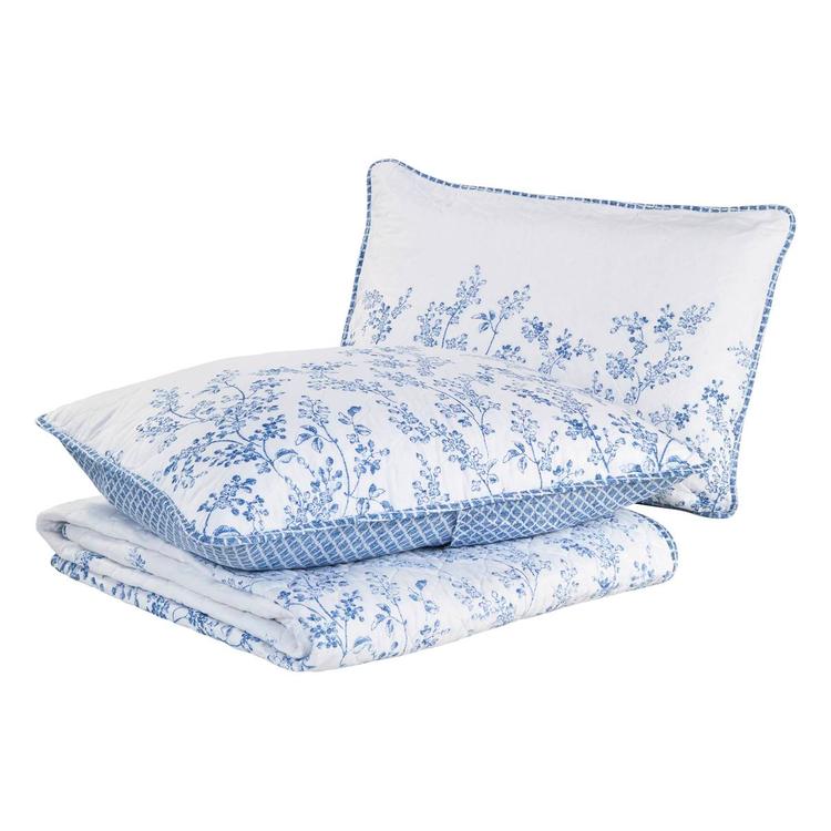 Laura Ashley® Flora 136 Thread Count Reversible Quilt Set