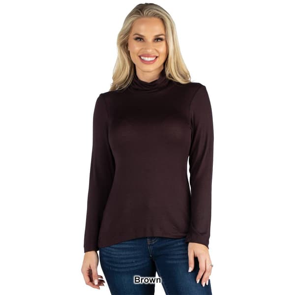 Womens 24/7 Comfort Apparel Long Sleeve Turtleneck Top