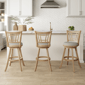 HH2 Home Fairfox Natural Wood Bar Height Swivel Stool - image 8