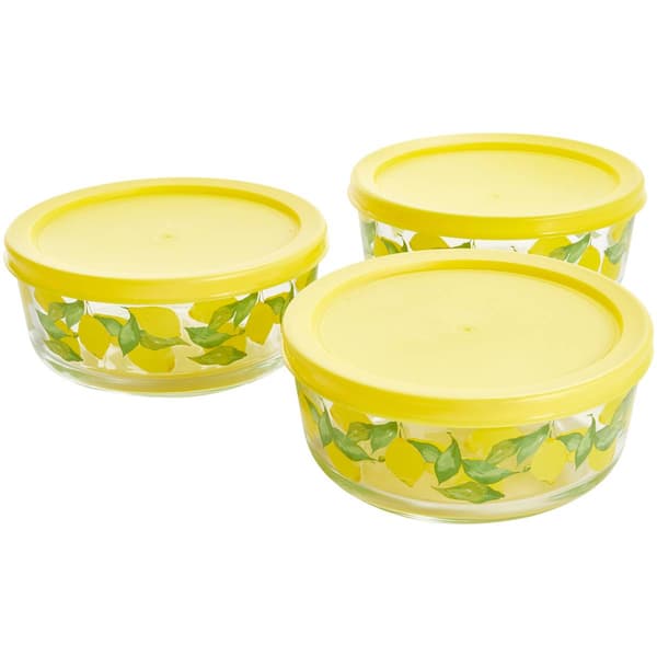 Fresh Picks Set of 3 16oz. Lemons Bowls - image 