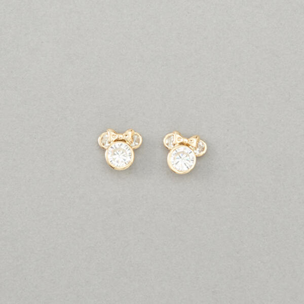 Disney 10kt. Gold Minnie Mouse Stud Earrings - image 