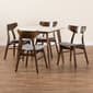 Baxton Studio Pearson Light Grey/Walnut Brown 5pc. Dining Set - image 8