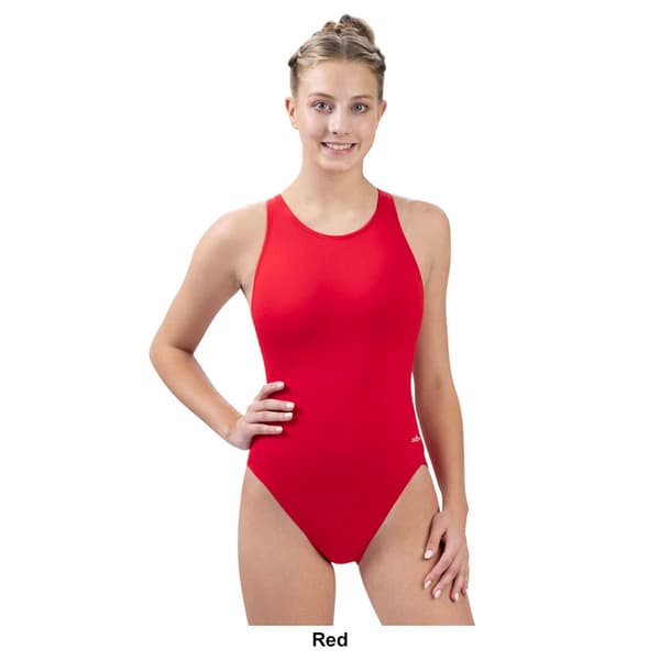 Womens Dolfin&#174; Basic Solid Performance One Piece Swimsuit