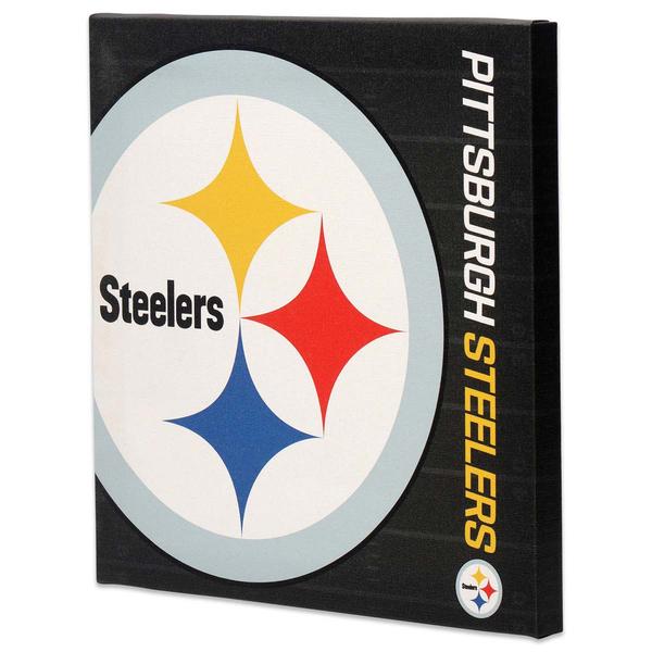 Open Road Steelers Logo Stretched Canvas